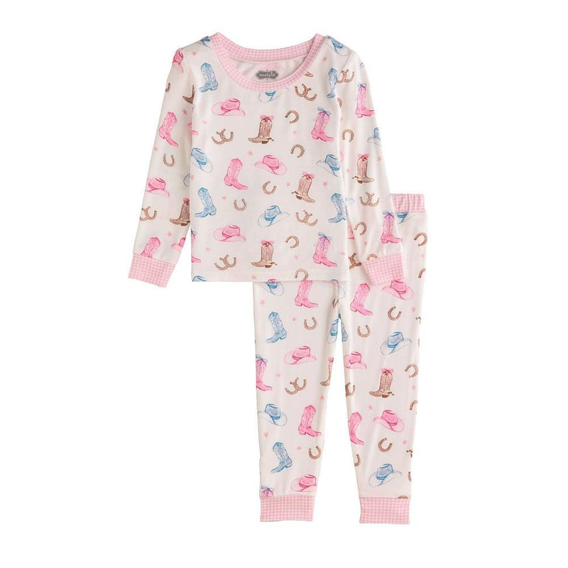 Girl's Pink Cowgirl Boot PJ Set