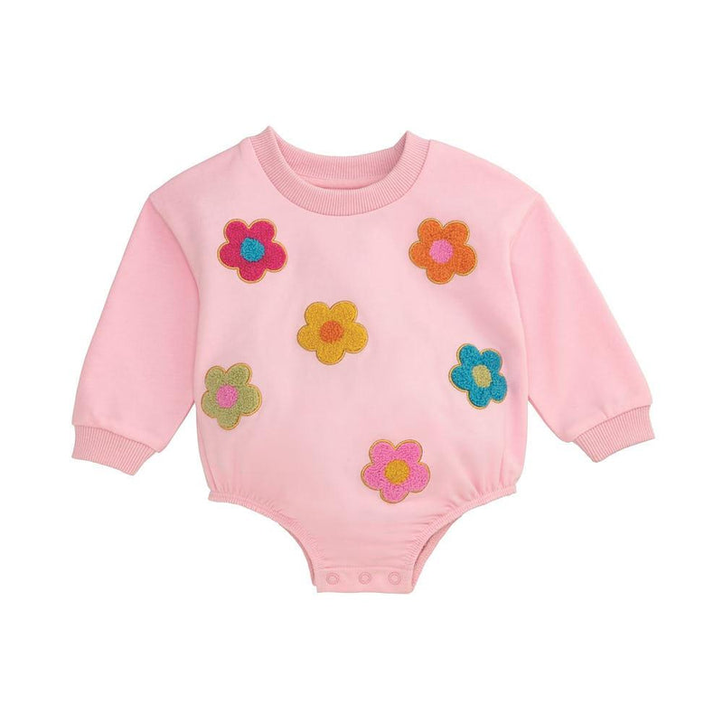 Girl's Flower Sweatshirt Bubble