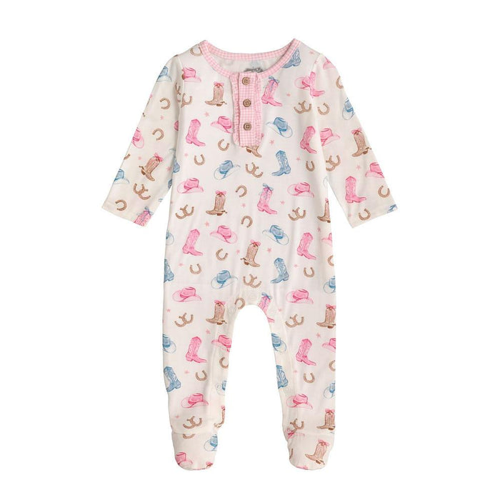 Girl's Pink Cowgirl Boot Sleeper