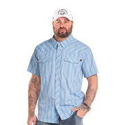 Koe Wetzel Blue Tek Striped Shirt