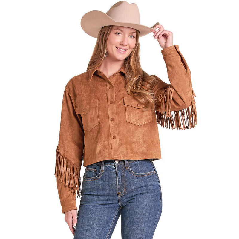 Women's Microsuede Fringe Jacket
