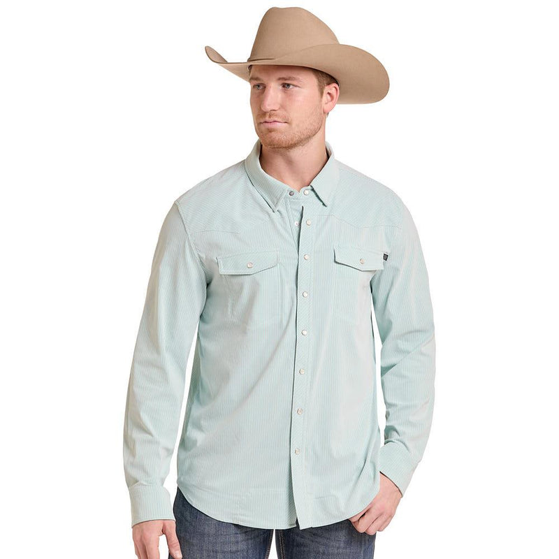 Men's Turquoise Tek Western Shirt