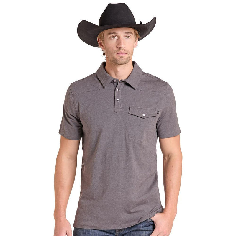Men's Charcoal Melange Polo