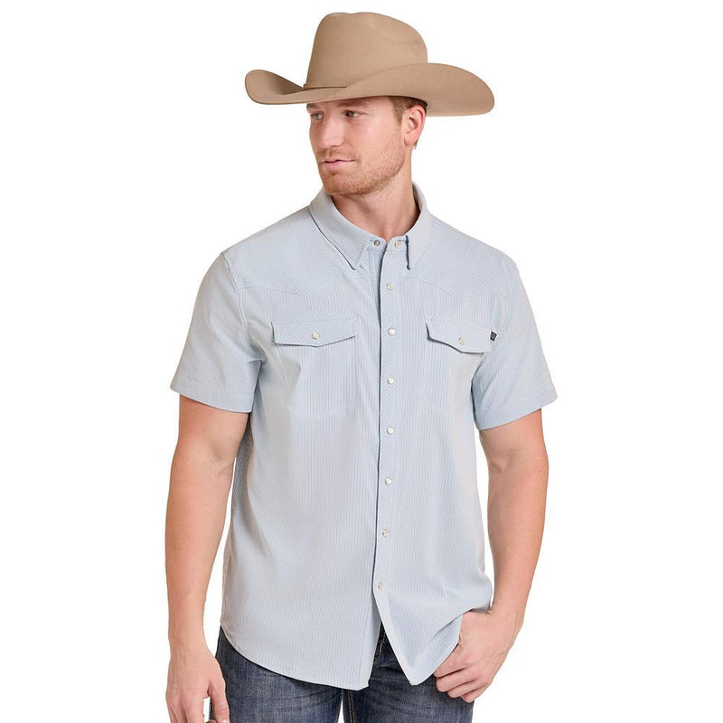 Men's Blue Tek Western Shirt