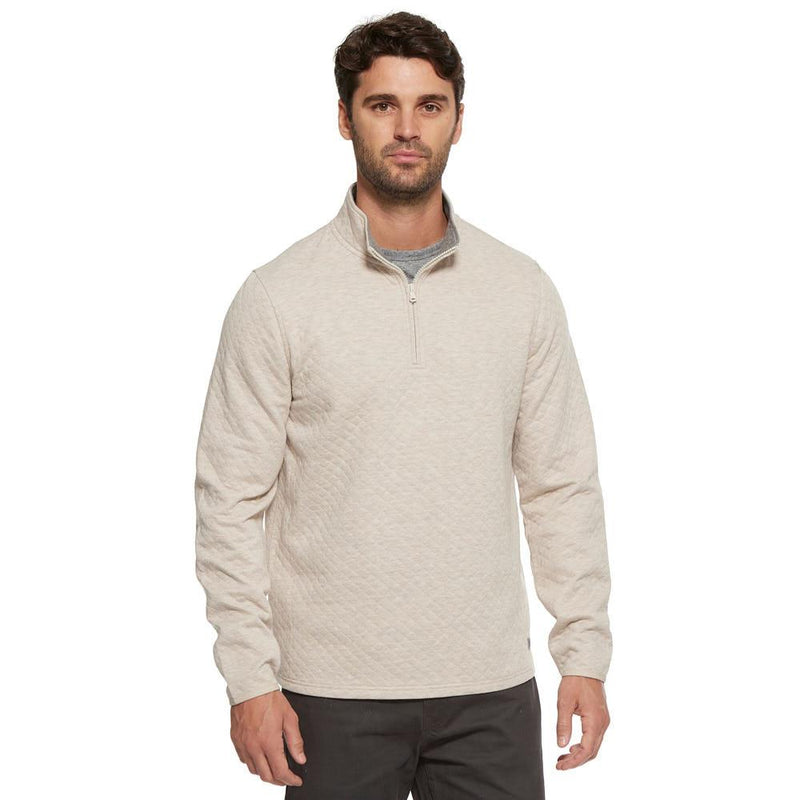 Men's Oatmeal Bradner Quilted Pullover