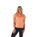 Women's Orange Striped Blouse