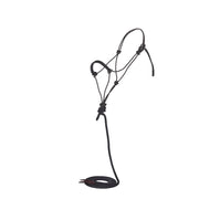 Black Tracer Black Paracord Noseband Rope Halter with Attached 10ft Lead