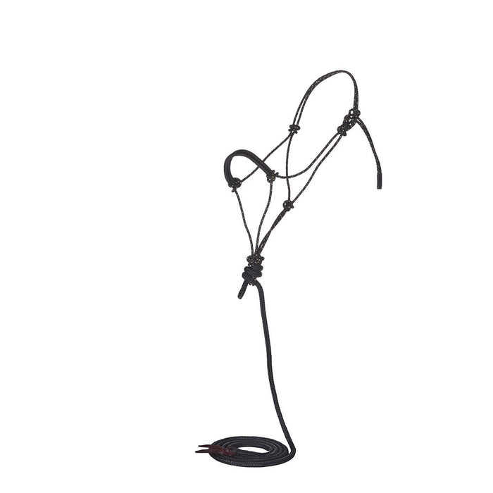 Black Tracer Black Paracord Noseband Rope Halter with Attached 10ft Lead