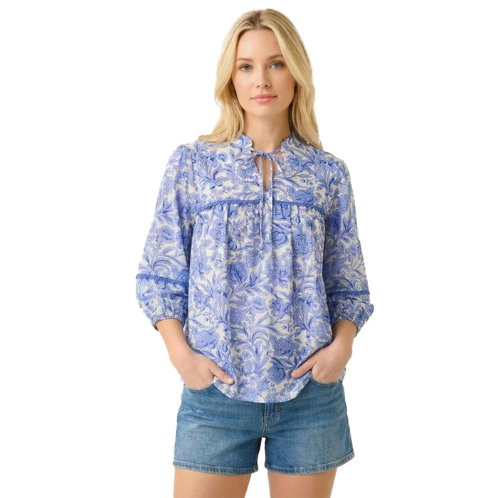 Staccato Women's Blue Floral Print Top