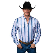 Men's The Tristan Blue Long Sleeve Shirt