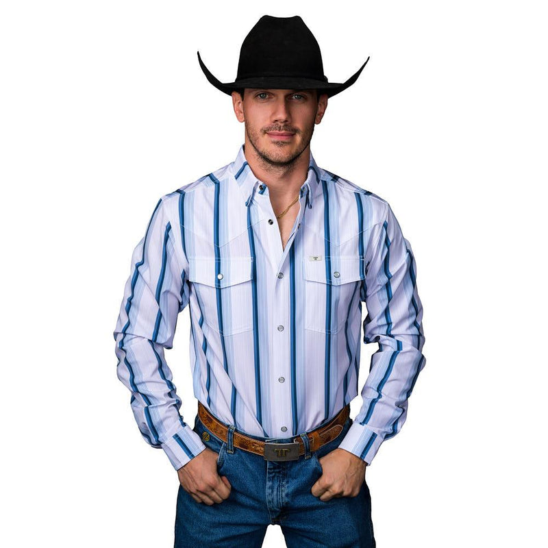 Men's The Tristan Blue Long Sleeve Shirt