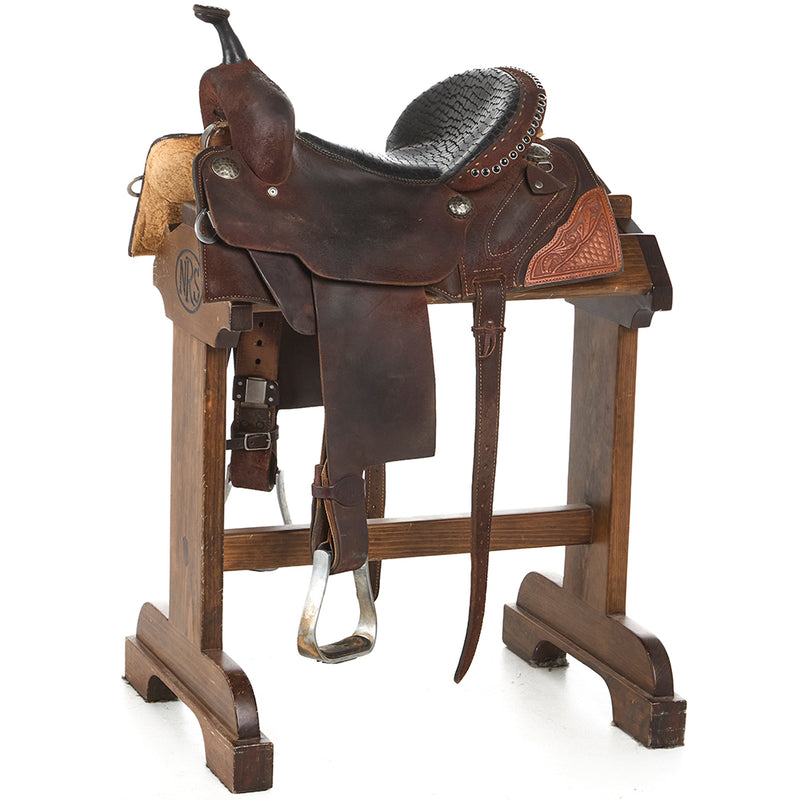 Used 14in Roughout with Padded Seat Barrel Saddle