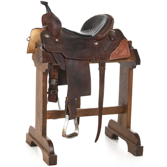 Used 14in Roughout with Padded Seat Barrel Saddle