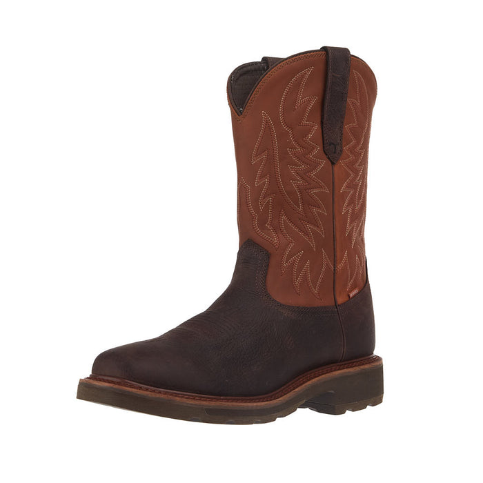 Men's Long Haul 11inDark Chocolate Waterproof Square Soft Toe Work Boot