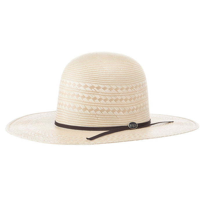 30X Open Crown 4in Brim 2 Chord Chocolate Band Straw Hat