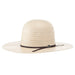 30X Open Crown 4in Brim 2 Chord Chocolate Band Straw Hat