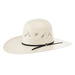 30X Open Crown 4 1/2in Brim 2 Cord Black Band Straw Hat