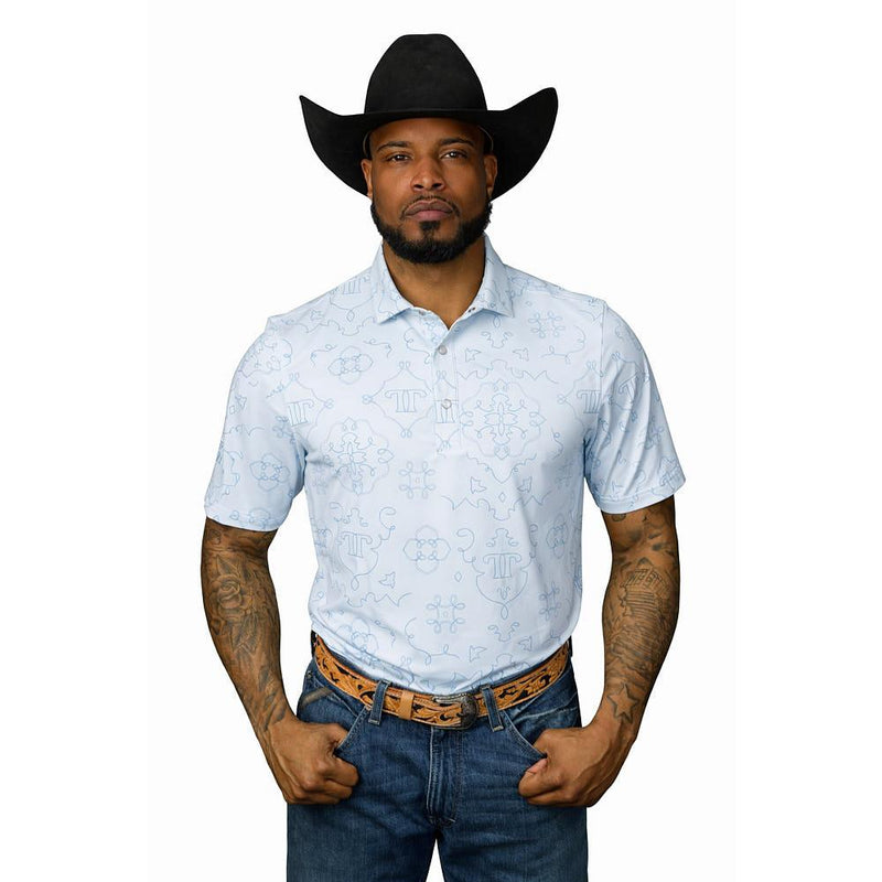 Men's The Carson Blue Snap Polo