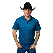 The Micro Carson Blue Snap Polo