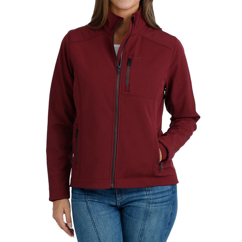 Women's Burgundy Bonded Jacket