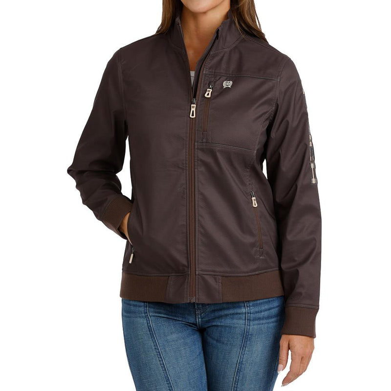 Women's Brown Bonded Jacket