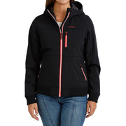 Women's Black Bonded Hooded Jacket