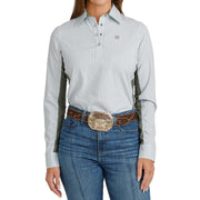 Women's Green Hybrid Pullover Shirt