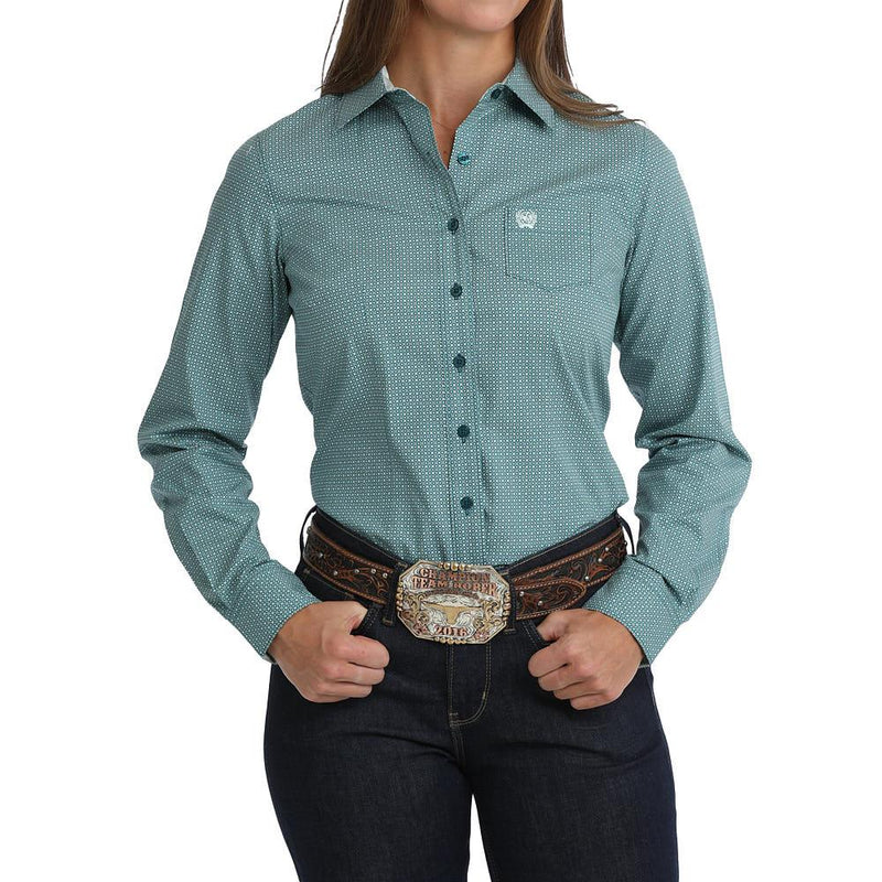Women's Teal Print Shirt
