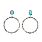 Hoop with Turquoise Detail Earrings