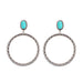 Hoop with Turquoise Detail Earrings