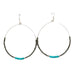 Navajo Pearl with Green Turquoise Dangle Hoops