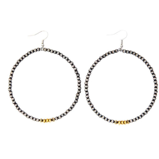 Navajo Pearl Dangle Hoop Earrings