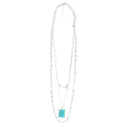Silver Layered Chain with Arrows Necklace