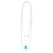 Silver Layered Chain with Arrows Necklace
