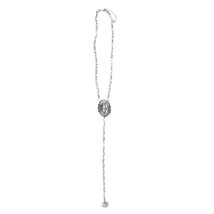 Chain Lariat with Concho Necklace