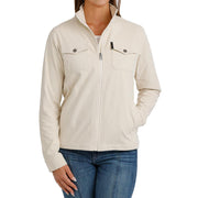 Women's Cream Corduroy Shirt Jacket
