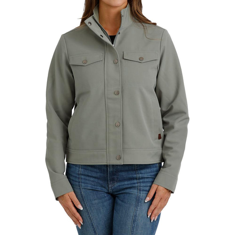 Women's Green Bonded Chore Coat