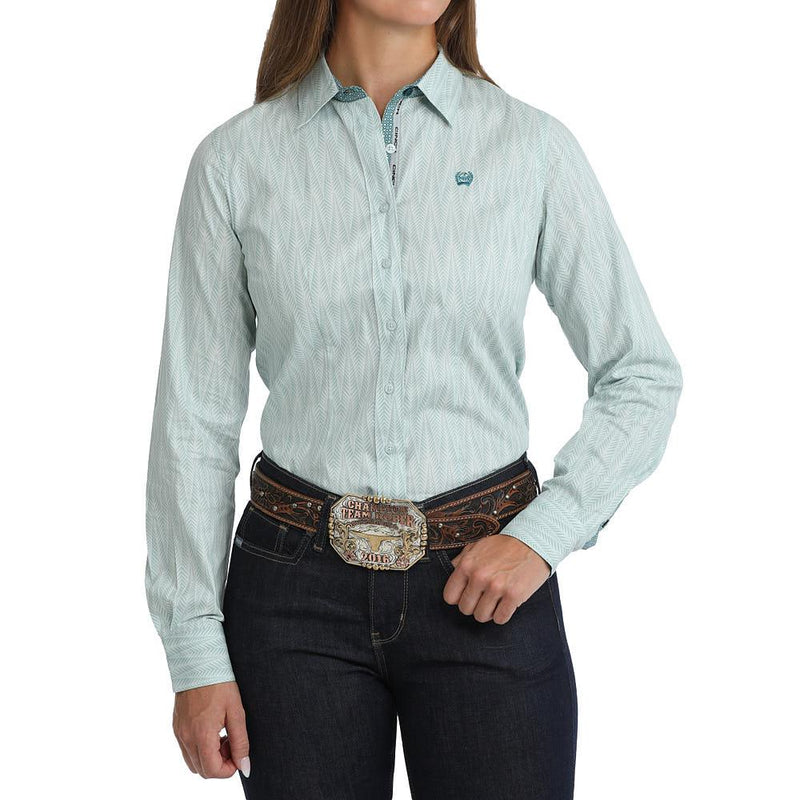 Women's Light Blue Print Shirt