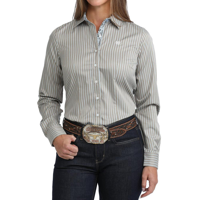 Women's Brown Stripe Shirt