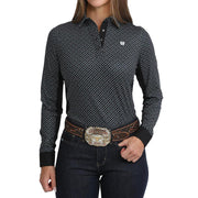 Women's Black Hybrid Pullover Shirt