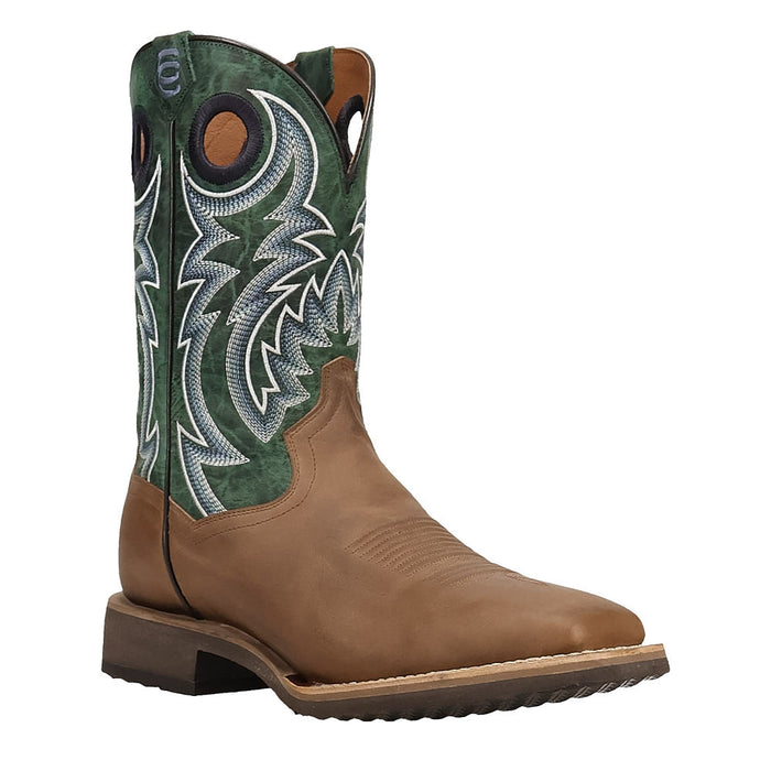 Men's Royston Tan Vamp 11in Green Top