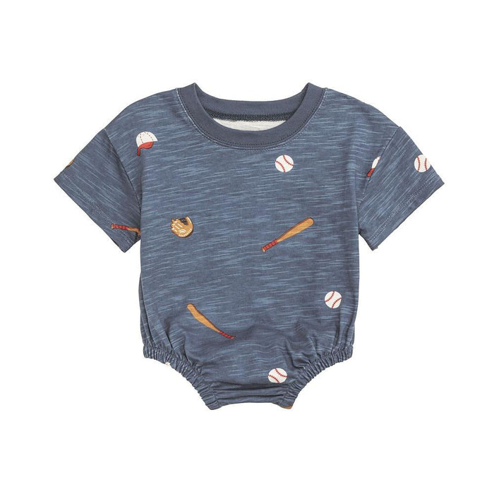 Boy's Blue Baseball Shirt Bubble