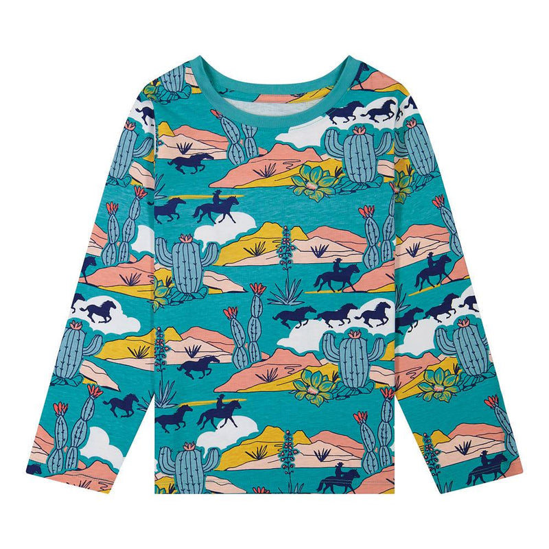 Girl's Turquoise Desert Scene Tee Shirt