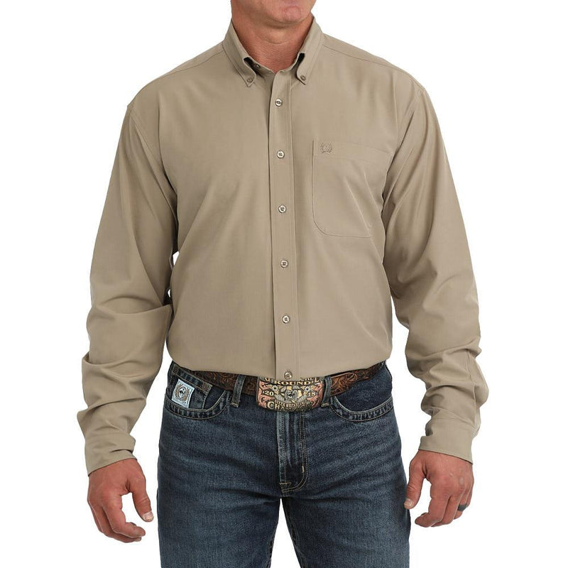 Khaki ArenaFlex Long Sleeve Shirt