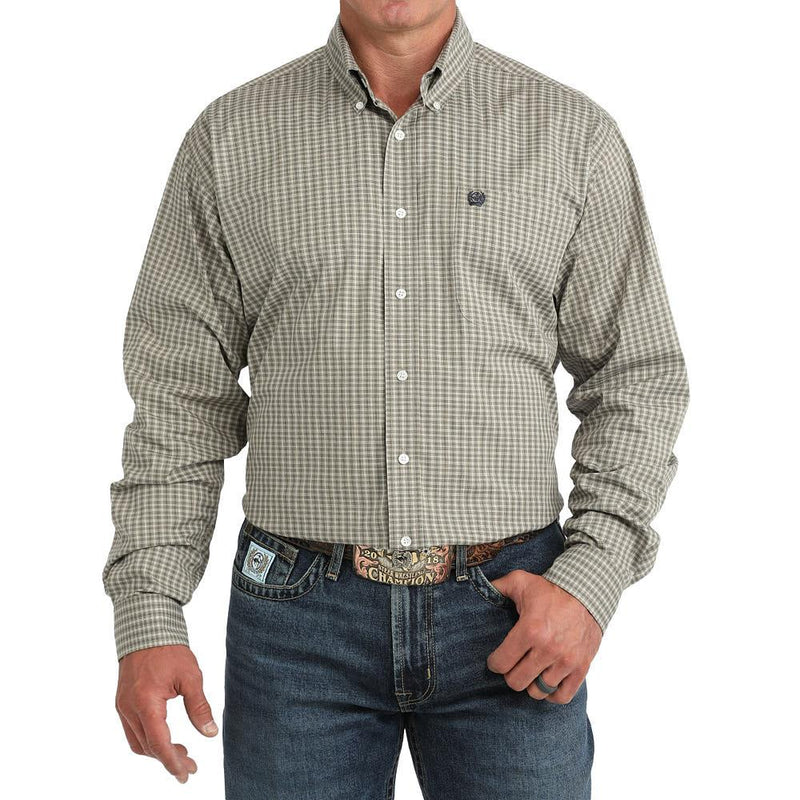 Men's Olive Plaid Shirt