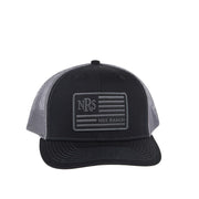 Black & Charcoal Flag Logo Cap