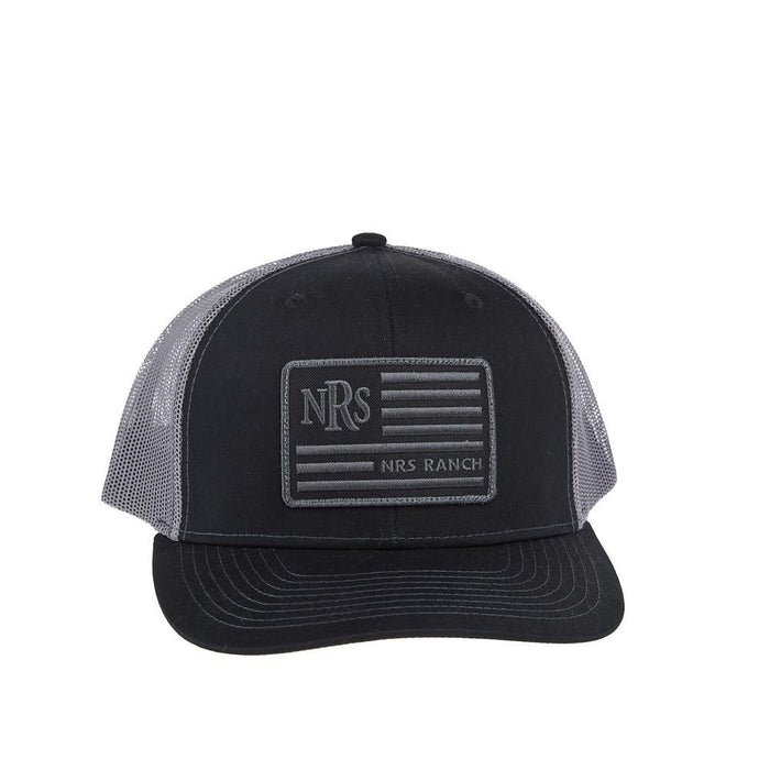 Black & Charcoal Flag Logo Cap