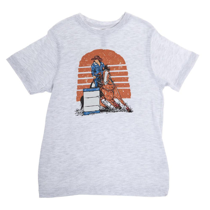 Girl's Rodeo Design Grey Tee Shirt