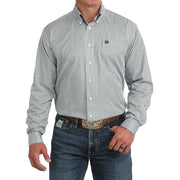 Men's Blue Striped Long Sleeve Shirt