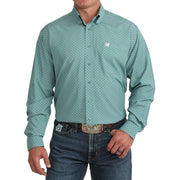 Men's Blue Printed ArenaFlex Shirt